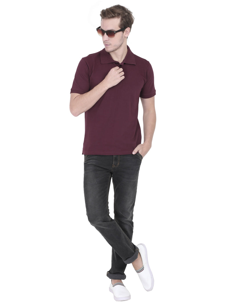 Burgundy Polo T-Shirt for Men