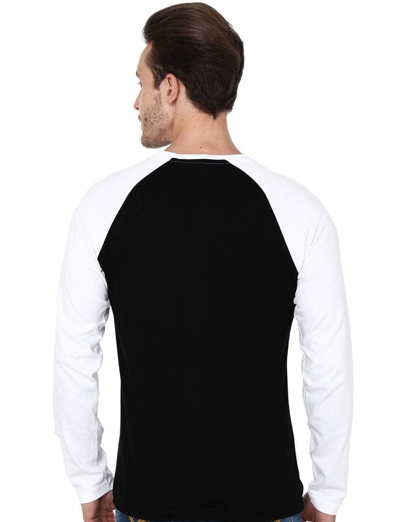 RAGLAN Men's Raglan Black and White wolfattire