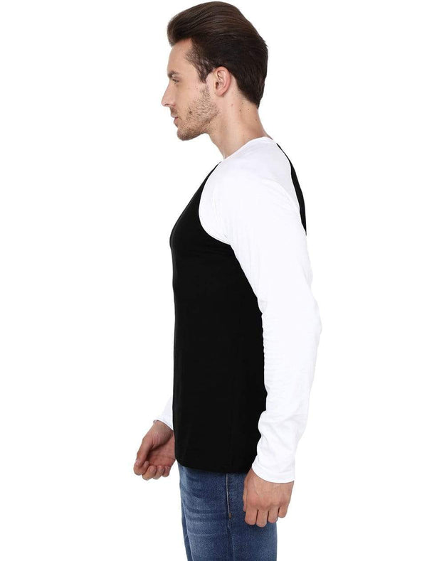 RAGLAN Men's Raglan Black and White wolfattire