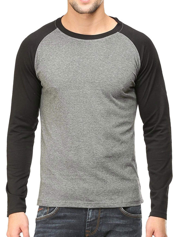 RAGLAN Men's Raglan Black Charcoal wolfattire