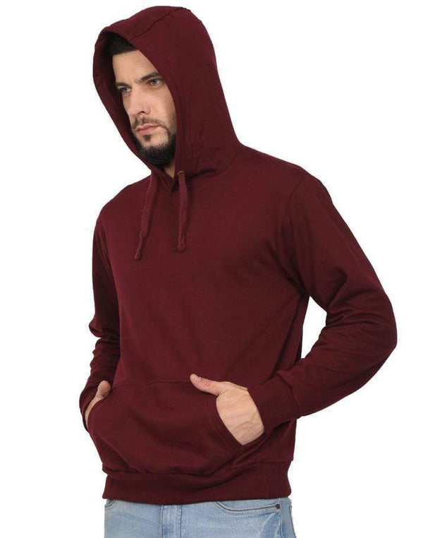 Hooded Sweatshirt Men's Regular Fit Hooded Sweatshirt - Maroon wolfattire