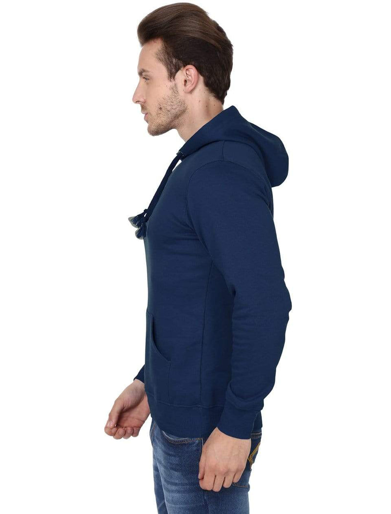 Hooded Sweatshirt Men's Regular Fit Hooded Sweatshirt - Navy Blue wolfattire