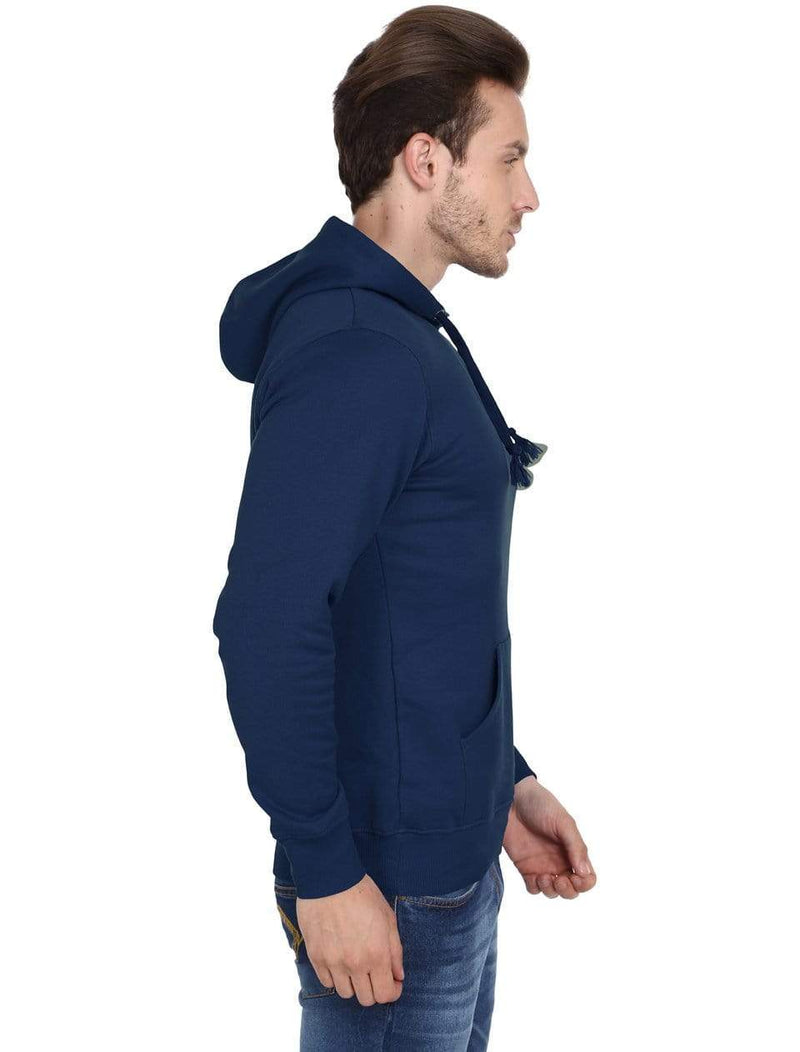 Hooded Sweatshirt Men's Regular Fit Hooded Sweatshirt - Navy Blue wolfattire