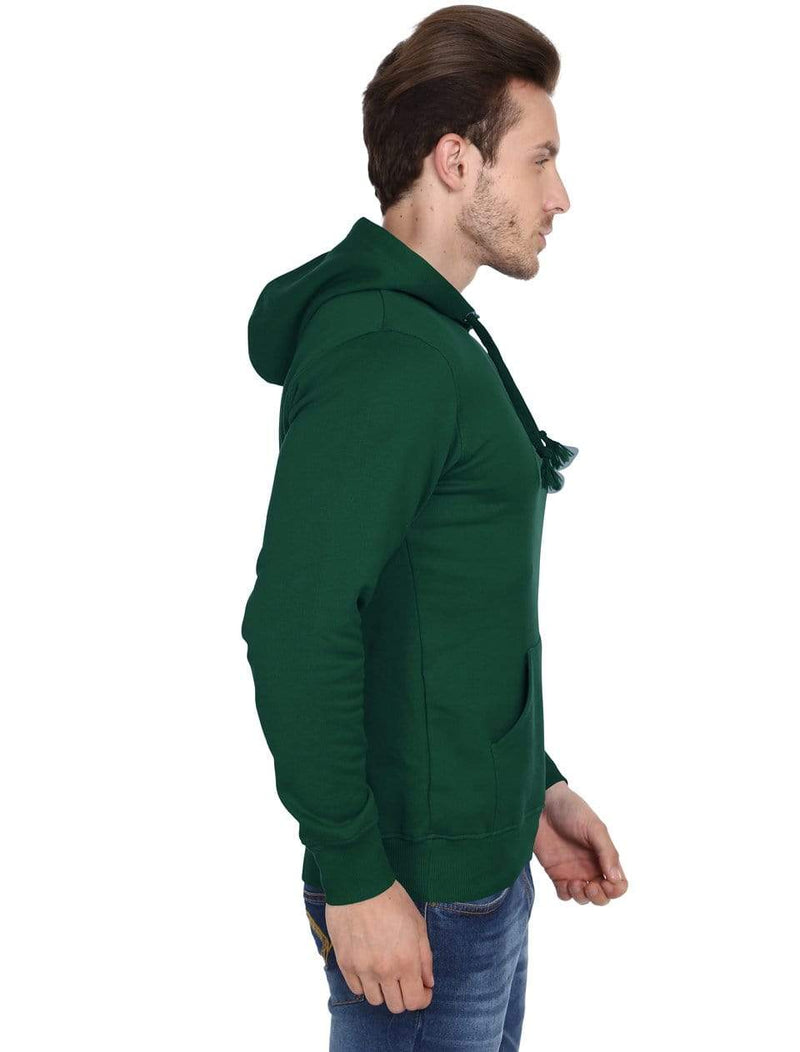 Hooded Sweatshirt Men's Regular Fit Hooded Sweatshirt - Olive Green wolfattire