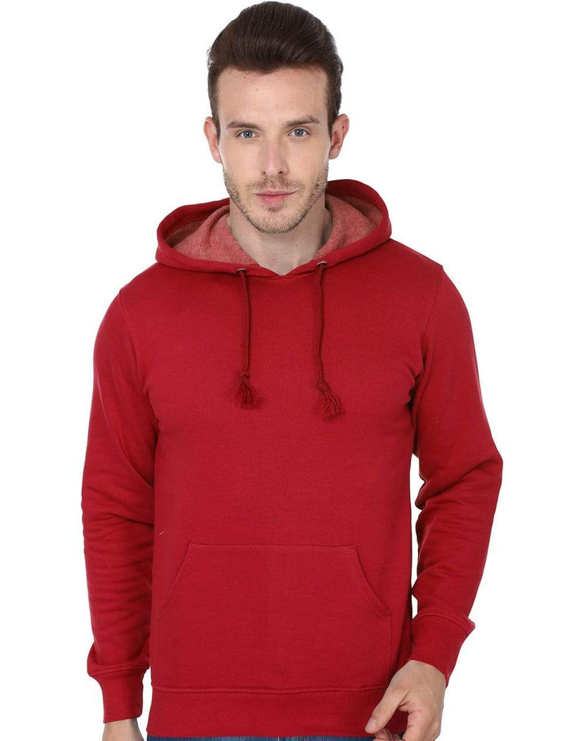 Hooded Sweatshirt Men's Regular Fit Hooded Sweatshirt - Red wolfattire