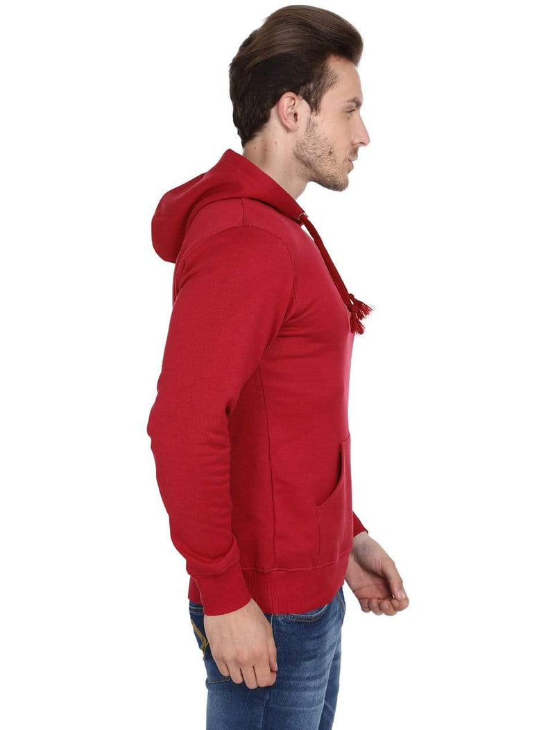 Hooded Sweatshirt Men's Regular Fit Hooded Sweatshirt - Red wolfattire