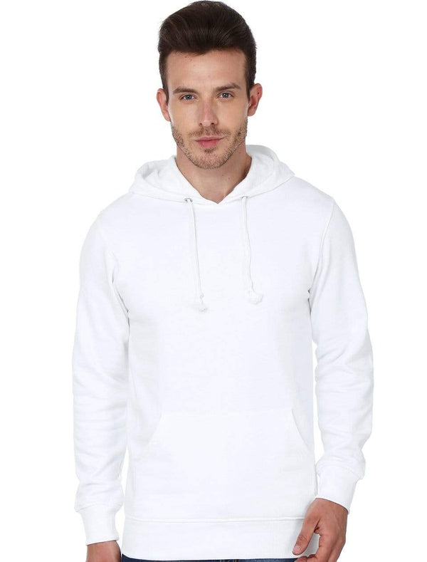 Hooded Sweatshirt Men's Regular Fit Hooded Sweatshirt - White wolfattire