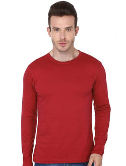 Men's round neck Red full sleeves t-shirt wolfattire