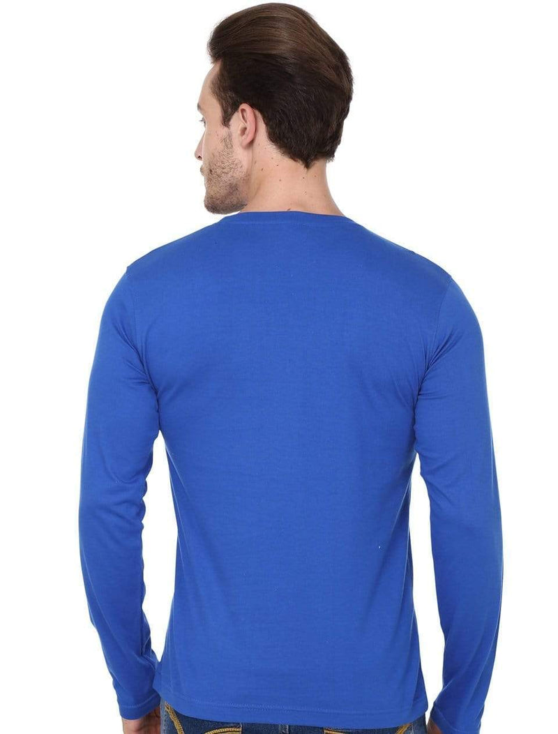 Men's round neck Royal Blue full sleeves t-shirt wolfattire