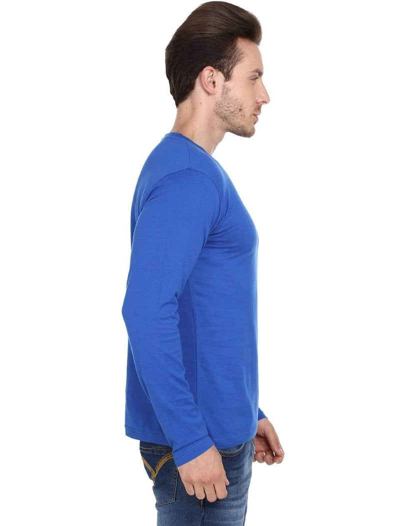 Men's round neck Royal Blue full sleeves t-shirt wolfattire