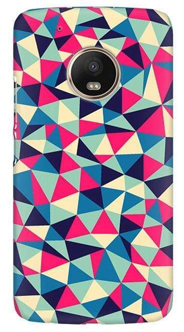 phone cases Moto G5 Plus - Colourful Triangles wolfattire