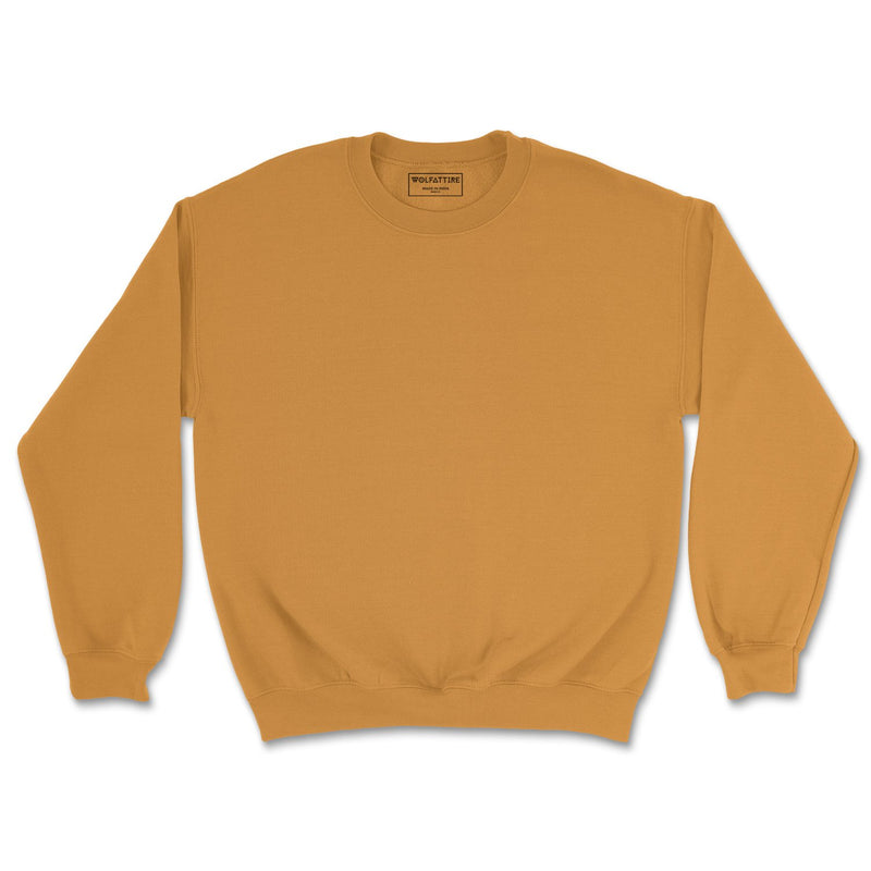 Wolfattire mustard yellow sweatshirt for Men