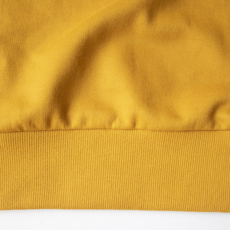 Wolfattire_mustard yellow sweatshirt derby ribbeded waist line