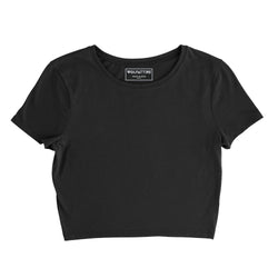 Plain Black Crop Top wolfattire