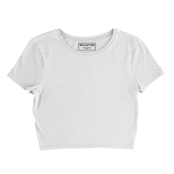 Plain White Crop Top wolfattire