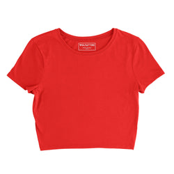 Red Plain crop top wolfattire